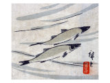River Trout, Japanese Wood-Cut Print