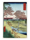 Sunset Hill, Meguro in the Eastern Capitol, Japanese Wood-Cut Print