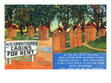 AC Cabins for Rent, View of Outhouses