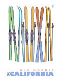 Rim Nordic, California, Skis in the Snow