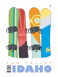 Buy Sun Valley, Idaho, Snowboards in the Snow at AllPosters.com