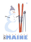Sugarloaf, Maine, Snowman with Skis