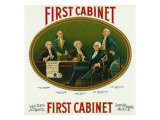 Buy First Cabinet Brand Cigar Box Label, George Washington's Cabinet at AllPosters.com
