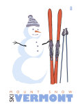 Mount Snow, Vermont, Snowman with Skis