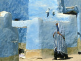 Buy Traditional Blue Woven, Brocade Shawl of Siwa, Egypt at AllPosters.com