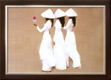 Buy Girls with Lotus Flowers at AllPosters.com