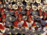 Cymbals Performance at Chinese New Year Celebration, Beijing, China