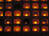 Buy Candles Light the Graves of Niches in the Cemetary, Oaxaca, Mexico at AllPosters.com