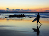 Surfer at Dusk, Gold Coast, Queensland, Australia