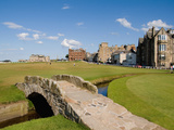 Golfing the Swilcan Bridge on the 18th Hole, St Andrews Golf Course, Scotland