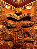 Historic Maori Carving, Otago Museum, New Zealand