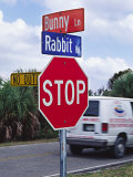 Intersection Sign on Sanibel Island, Florida, USA