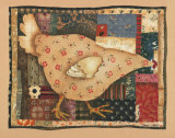 Patchwork Hen Art Print