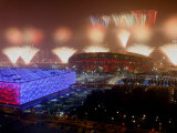 Buy Beijing Olympics Opening Ceremony, Bird's Nest and Water Cube, Beijing, China at AllPosters.com