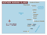 Map of Northern Mariana Islands, Pacific