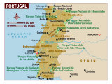 Map of Portugal, Europe
