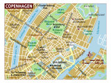 Map of Copenhagen, Europe