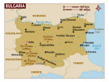 Map of Bulgaria, Europe