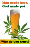 Buy Man Made Beer, God Made Pot at AllPosters.com