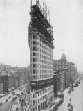 View of the Flatiron Building under Construction in New York City