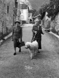 Buy Alice B. Toklas and Author Gertrude Stein, Walking Poodle "Basket" During Liberation from Germans at AllPosters.com
