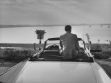 Buy Owner Victor Sabatino of Foam Rubber Store, Forcite, Inc., Sitting in Car Overlooking Jamaica Bay at AllPosters.com