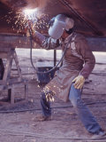 Welder at the Promecan Shipyard, Lima, Peru