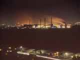 Buy US Steel Plant at Night at AllPosters.com
