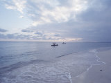 Haitian Beach Scene with Some Distant Fishermen
