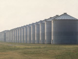 Buy Line of Storage Bins for Corn, Unidentified Section of the Mid-West at AllPosters.com