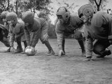 Kids Lining up Like Line Men Ready to Play