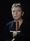 Actor Richard Burton Gripping Hilt of Sword During Scene from 
