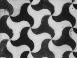 Buy Close-Up of Ceramic Black and White Tile Pinwheel Mosaic in Alhambra, 13th Century Moorish Palace at AllPosters.com