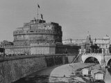 Castel Sant Angelo with the Sant Angelo Bridge Stretching over the Tiber River in Rome