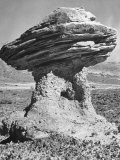 Rock Formation Created by Wind Erosion in the Badlands Natl. Park