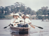 Dr. Albert Schweitzer Going Down the Ogowe River to Lambarene for His Birthday Celebration