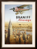 Braniff Airways, Manhattan, New York Framed Art Print