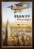 Braniff Airways, Manhattan, New York Framed Art Print