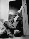 Buy Acrobatic Ginny Nyvall Talking on the Phone to Charlie Hoag at AllPosters.com