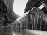 Mariscal Canyon, with Steep, Jagged Walls Rising Sharply from River, at Big Bend National Park