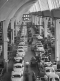 Interior View of Volkswagen Plant, Showing Assembly Lines