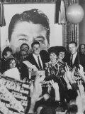 Gov. Ronald Reagan and Wife and Lt. Gov. Robert Finch and Wife at Election Victory Party