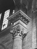 Ornate Classical Corinthian Column in Interior of Penn Station