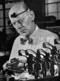 Pistol Engraver Harry Jarvis Disassembling Revolver at Smith and Wesson