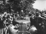 Buy Prime Minister Winston Churchill Waving to the Crowd During an Election Tour at AllPosters.com