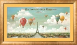 Ballooning Over Paris Framed Art Print