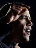 Democratic Candidate for President, Barack Obama Speaks at Rally Day Before Election, Nov 3, 2008 Photographic Print