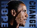 Barack Obama: Hope, Change Art Print