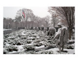 Korean War Memorial Snow Scene Photo