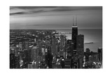 Buy Chicago Aerial North View In BW at AllPosters.com